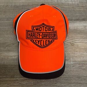 Harley-Davidson Men’s Vibrant Orange Hat w/ Reflective Material *NEW w tags*
